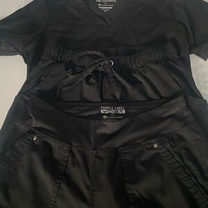 BUNDLE ⭐️ HH Works Purple Label Yoga Black Scrub Set